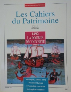 tanlistwa, couverture représentant une gravure en coulure des 3 bateaux de Christophe Colomb, avec des sirènes dans l'eau.