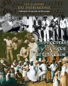 tanlistwa, couverture représentant en haut une partition, puis desmusicien, et en bas une gravure détourée de danses d'esclaves
