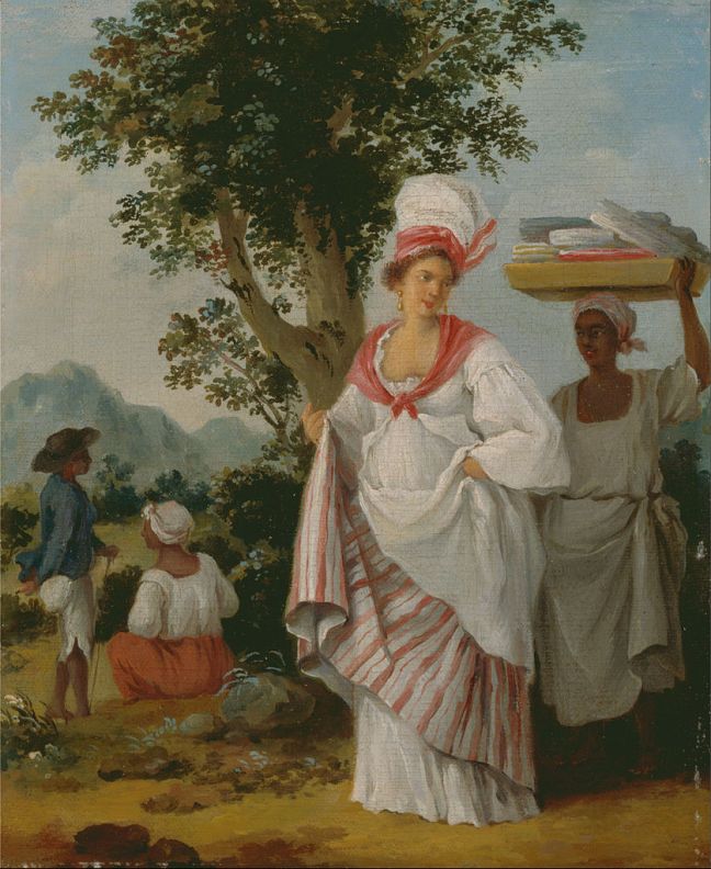 tanlistwa Brunias_West_Indian_Creole_woman_with_her_Black_Servant
